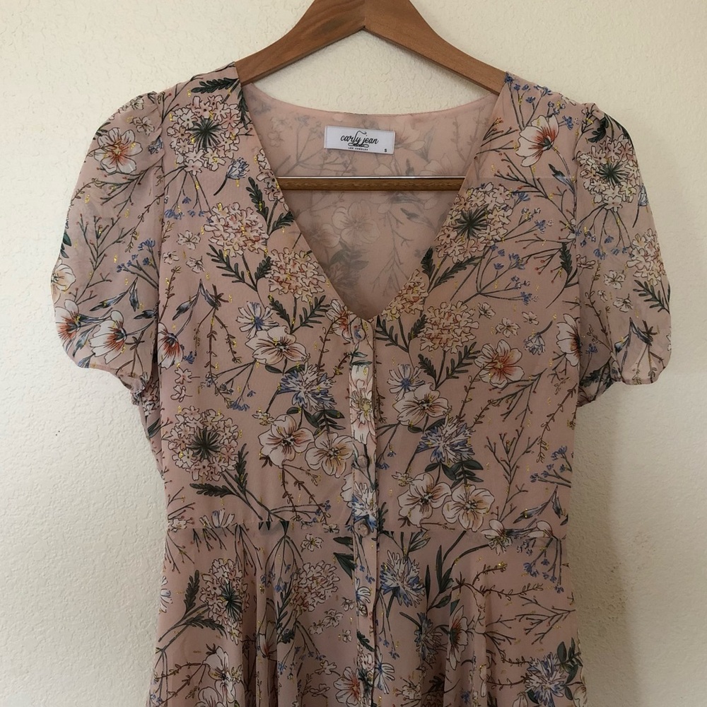 Carly Jean Los Angeles Maxi Dress Pink Floral